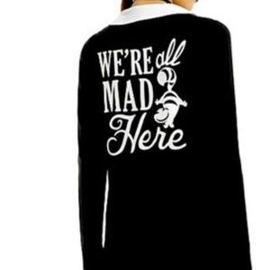 Disney Black Cardigan Sweater Alice in Wonderland